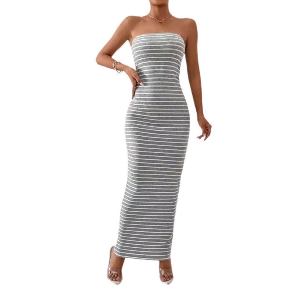 Damen Maxikleid im trendigen Streifenlook R&B