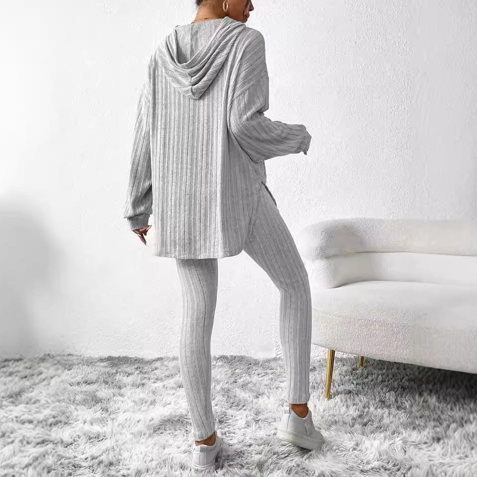 Damen lässiges Lounge-Outfit mit oversized Pullover und Leggings R&B