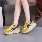 Damen Chunky Sneaker mit modischem Plateau und atmungsaktiver Mesh-Oberfläche R&B