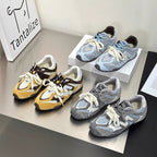 Damen sportliche Lauf-Sneaker mit atmungsaktivem Mesh-Obermaterial und kombiniertem Riemen R&B