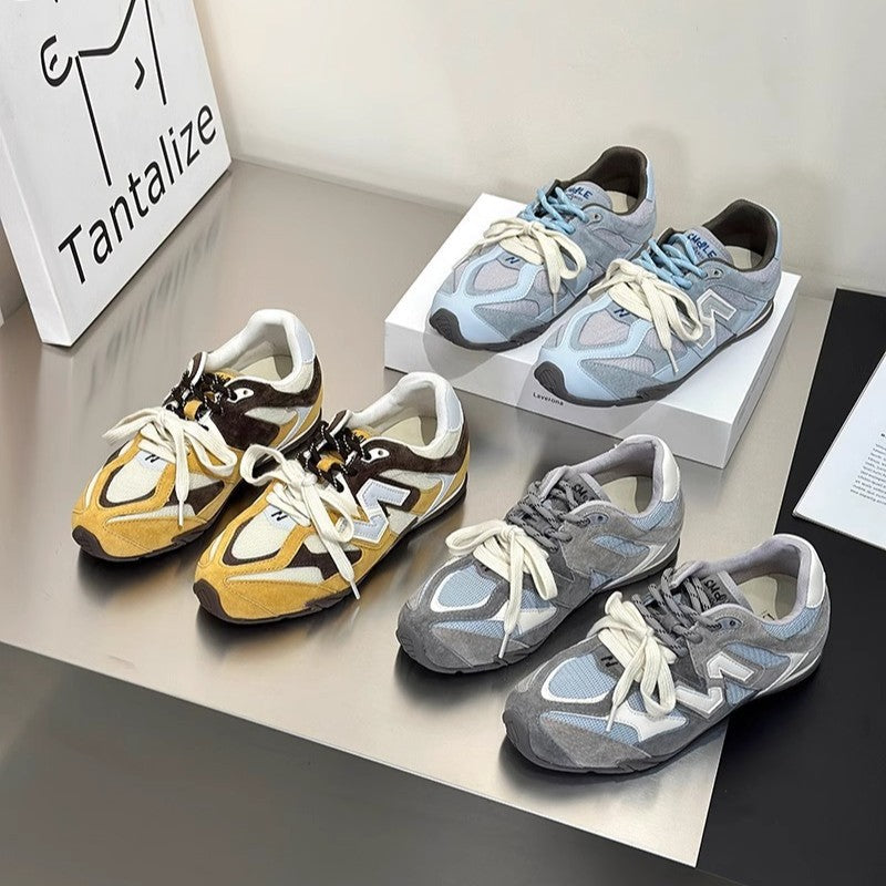 Damen sportliche Lauf-Sneaker mit atmungsaktivem Mesh-Obermaterial und kombiniertem Riemen R&B