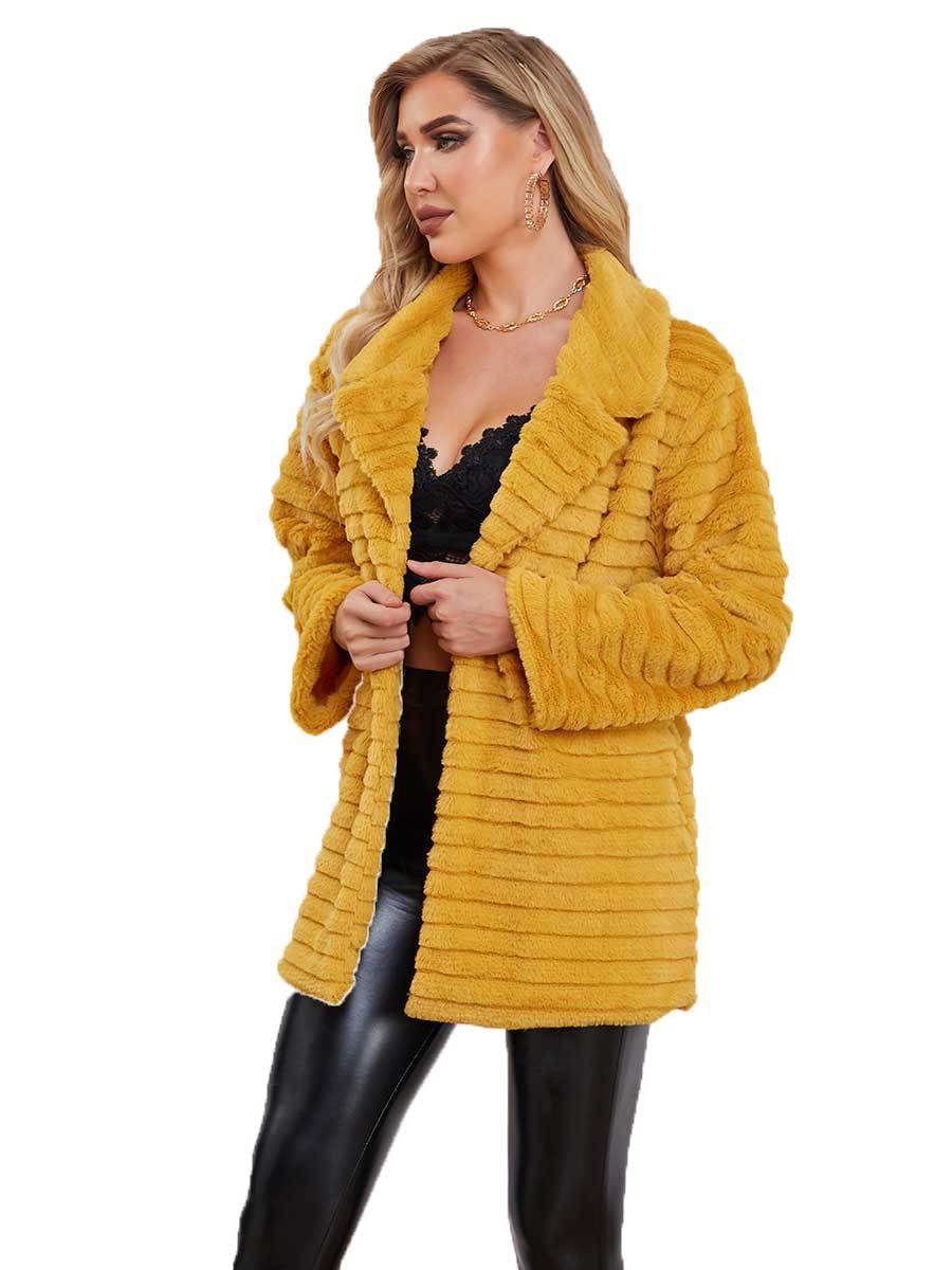 Damen Flauschiger Kurzblazer mit Struktur und modernem Schnitt R&B