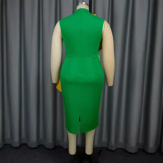 Damen elegantes Kleid mit extravaganten Rüschenelementen R&B