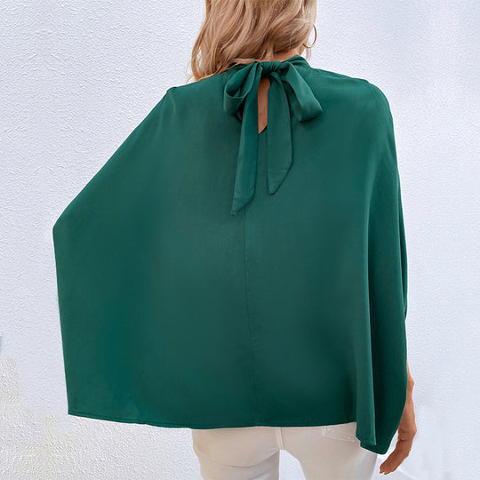 Damen Bluse mit Stehkragen und seitlichen Schlitzen R&B