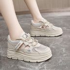 Damen atmungsaktive Plateau Sneakers mit ergonomischem Design und robustem Obermaterial R&B