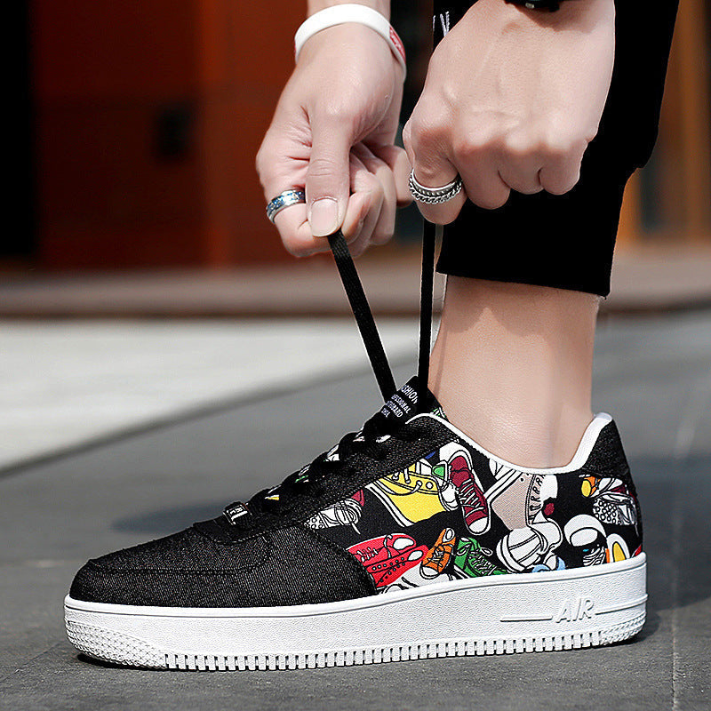 Damen Modische Sneakers mit buntem Grafiken-Design R&B