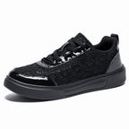 Damen Sneakers aus floralem Kunstleder mit rutschfester Sohle