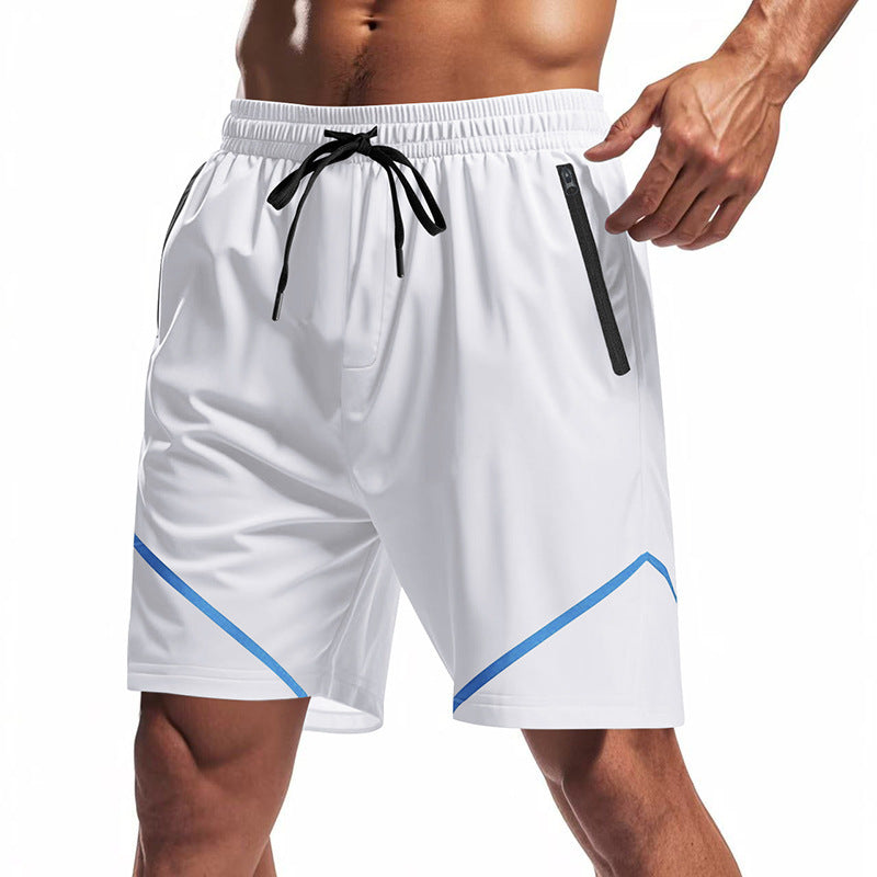Herren Sportliche Trainingsshorts mit praktischen Reißverschlusstaschen und atmungsaktivem Material R&B