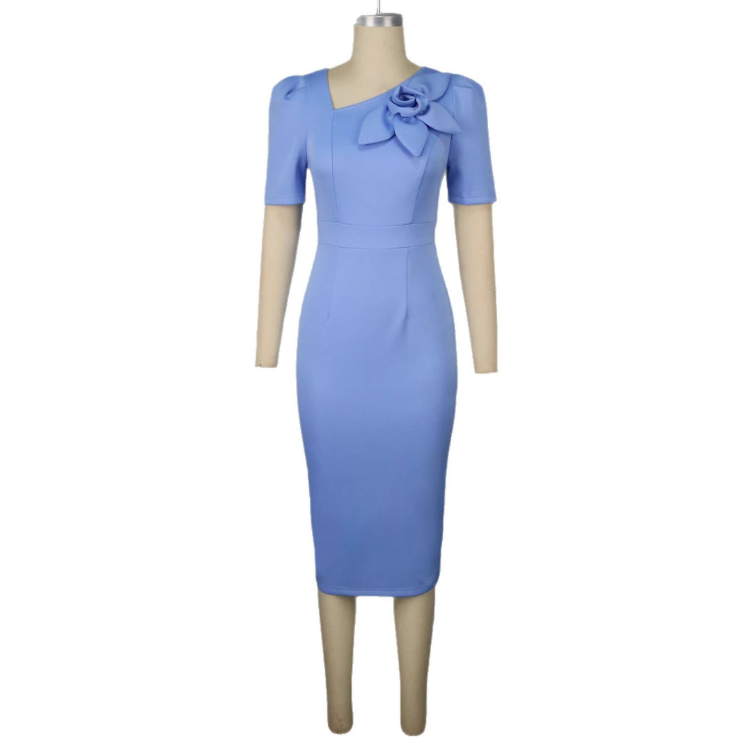 Damen Elegantes Etuikleid mit floralem Detail R&B