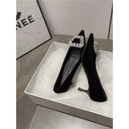Damen elegante spitze Pumps mit funkelnder Schmuckapplikation R&B
