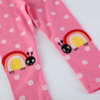 Mädchen Leggings mit fröhlichem Schnecken- und Punkten-Motiv R&B