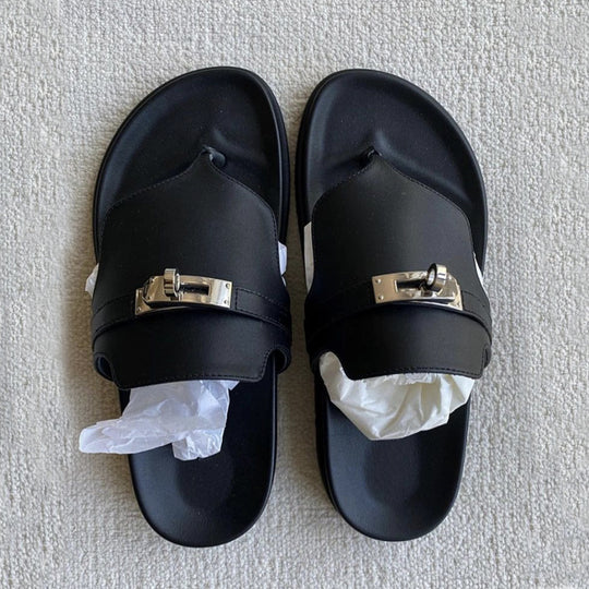 Damen Zehentrenner-Sandalen mit edlem Riemen und rutschfester Sohle R&B