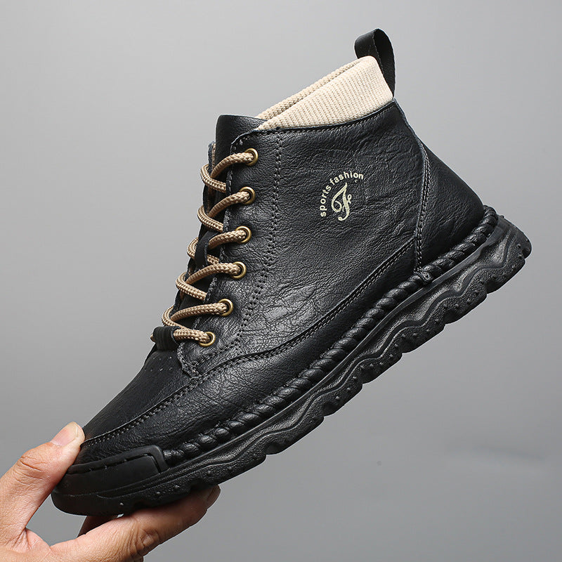 Damen Sportliche Lederstiefeletten R&B