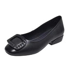 Damen Bequeme Ballerinas mit dekoren Schmuck-Ausschnitt R&B