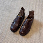 Damen Mokassins aus hochwertigem Leder mit elegantem Schlupfdesign R&B