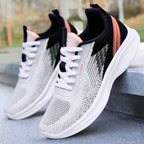 Damen Sportliche Fitness-Sneaker mit atmungsaktivem Obermaterial und dämpfender Sohle R&B