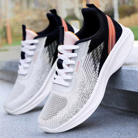 Damen Sportliche Fitness-Sneaker mit atmungsaktivem Obermaterial und dämpfender Sohle R&B