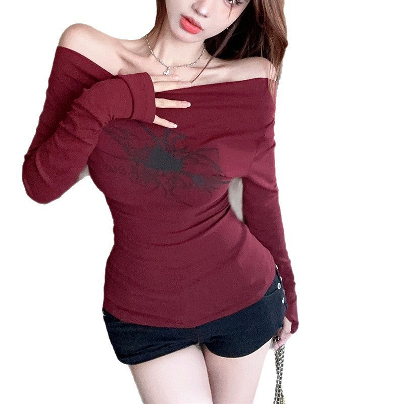 Damen Langarmshirt mit Off-Shoulder-Ausschnitt