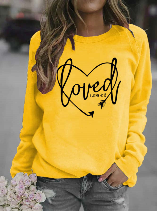 Damen Sweatshirt mit inspirierendem Schriftzug und trendigem Design R&B