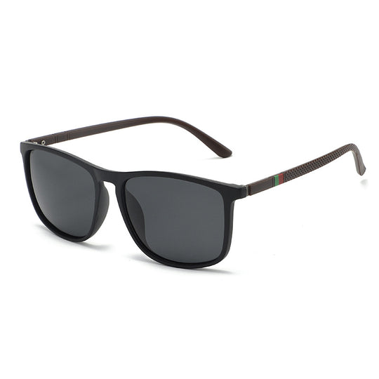 R&B | UV-Schutz quadratische polarisierte Sonnenbrille mit großem Rahmen