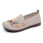 Damen Slip-On Schuhe mit floralem Stickdesign und rutschfester Sohle R&B