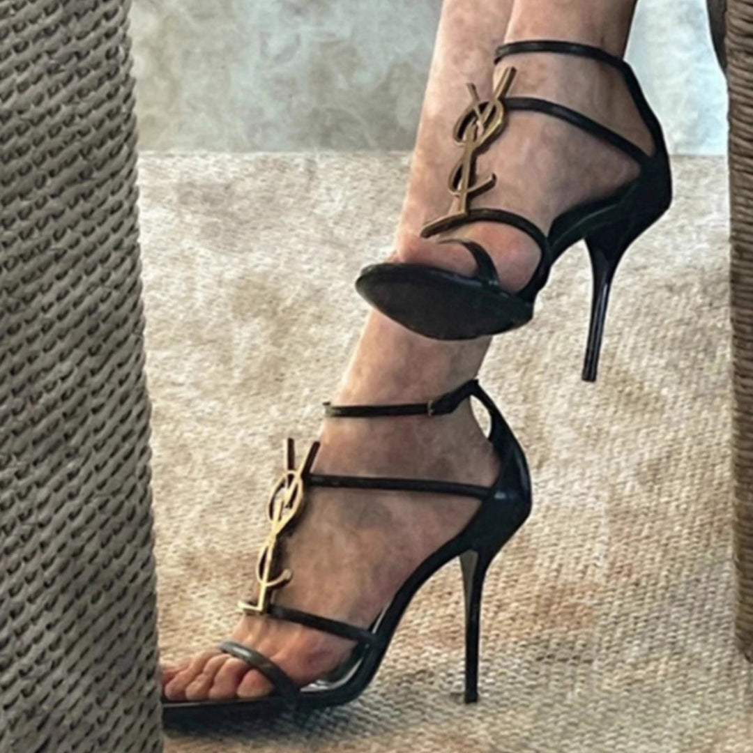 Damen elegante Sandalen mit verziertem Riemendesign R&B