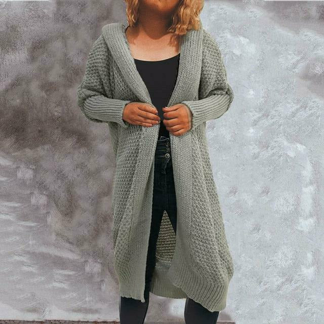 R&B | Solide Lange Strickjacke
