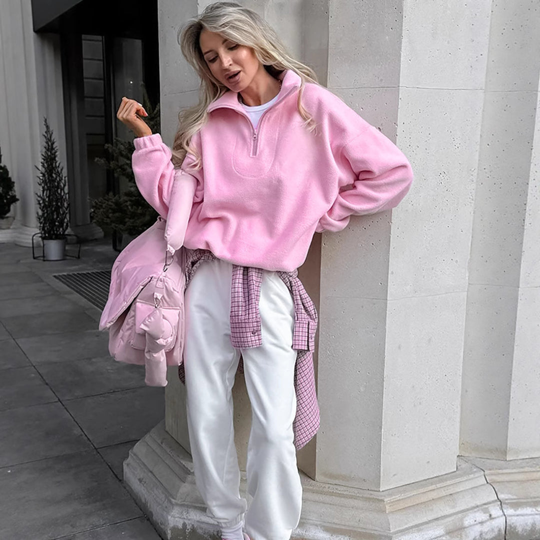Damen Fleece Pullover R&B