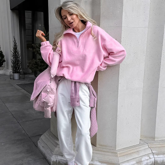 Damen Fleece Pullover R&B