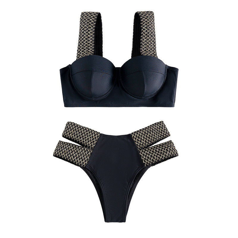 Damen Balconette-Bikini mit modischen Details R&B