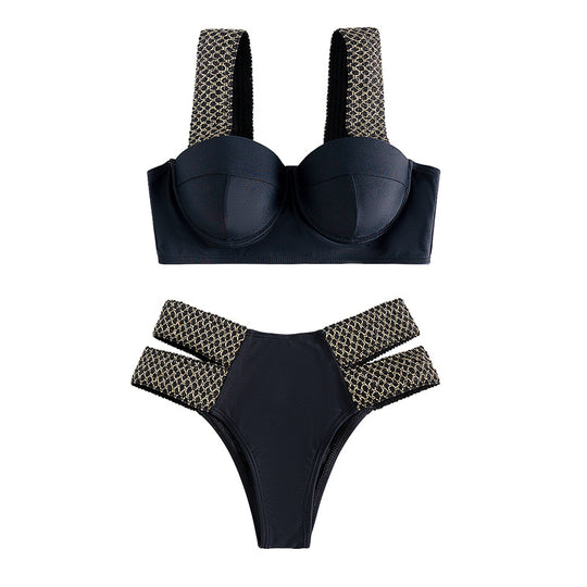 Damen Balconette-Bikini mit modischen Details R&B