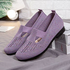 Damen atmungsaktive Slip-On Ballerinas mit elastischem Einschlupf und flexibler Sohle