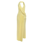 Damen Elegantes Wickelkleid mit tiefem V-Ausschnitt und fließendem Schnitt R&B
