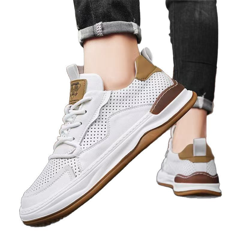 Damen Atmungsaktive Sport-Sneaker mit Leder- und Mesh-Elementen R&B