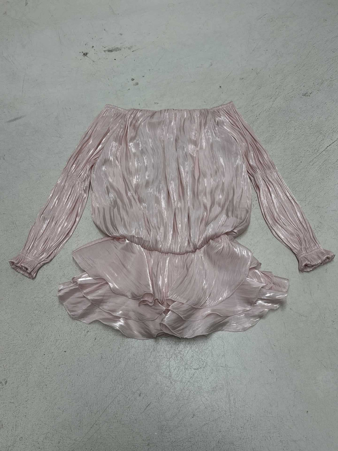 Damen luftiges Off-Shoulder Kleid mit Rüschenschnitt R&B