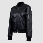 Leichte Steppjacke Damen aus hochwertigem Kunstleder