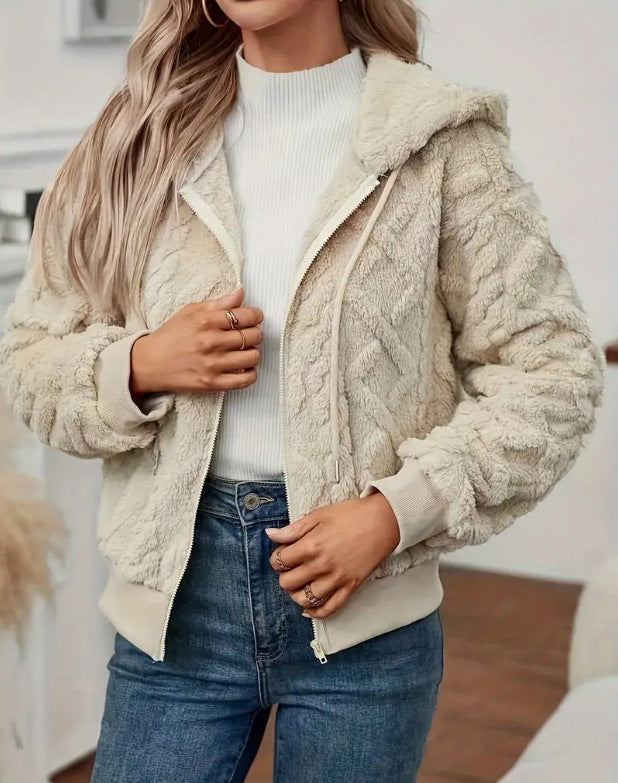 Damen Kuschelige Fleecejacke R&B