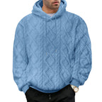 Herren kuscheliger Kapuzenpullover mit strukturiertem Design R&B