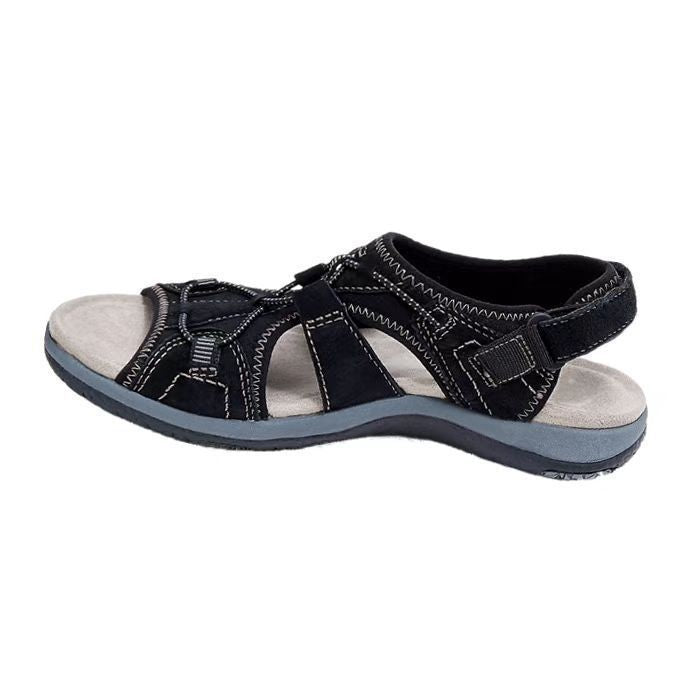 Damen bequeme Riemchen-Sandalen mit ergonomischem Fußbett R&B