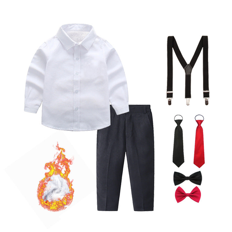 Damen Festlicher Anzug mit Hemd, Hose, Hosenträgern und Fliege R&B