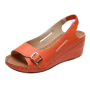 Damen Wedge-Sandalen mit komfortablem Riemchendesign R&B