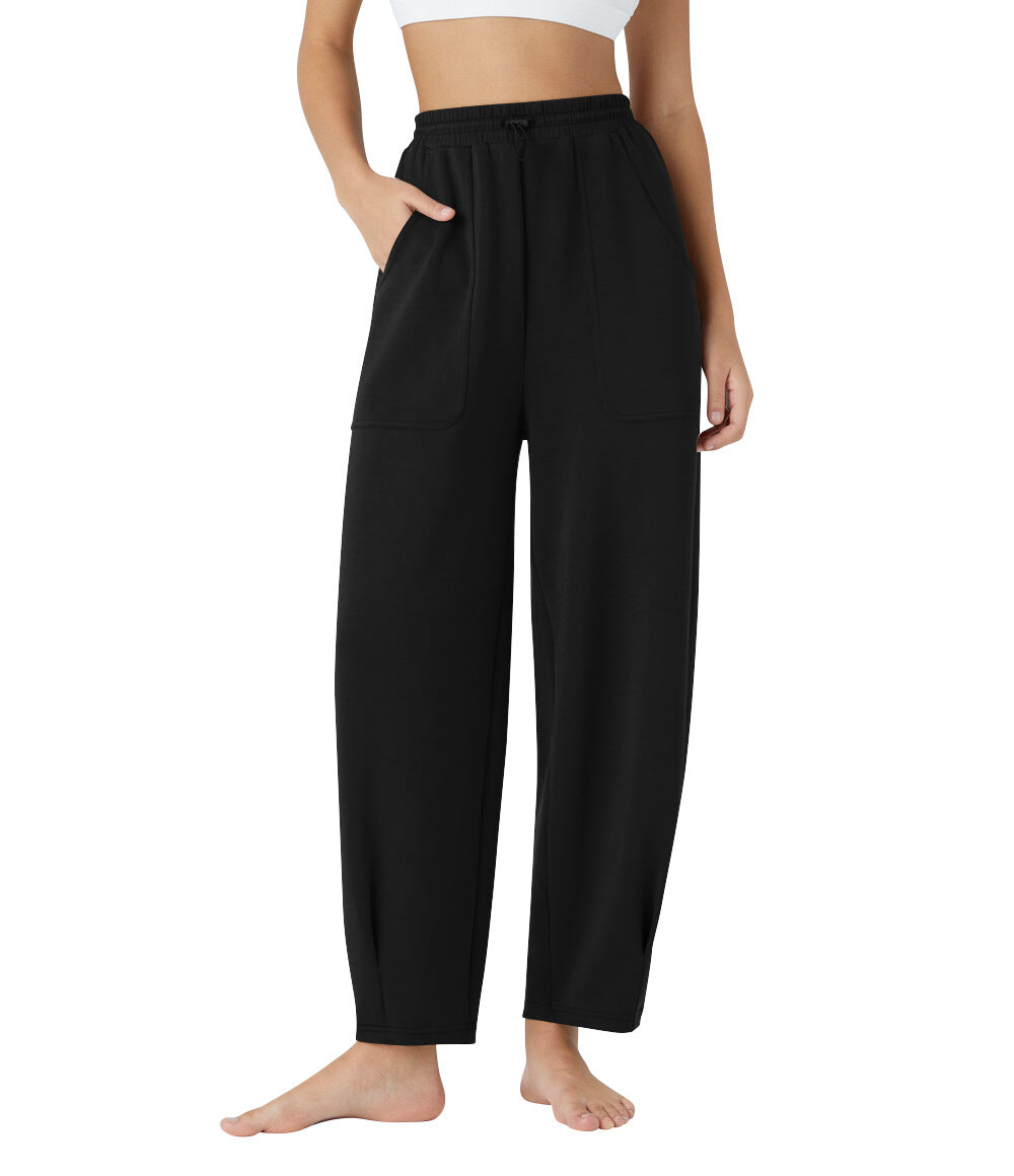 Damen weite Freizeithose mit elastischem Bund und praktischen Taschen R&B