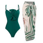 Damen Badeanzug mit elegantem Wickelrock R&B