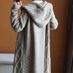 Damen Strickmantel mit vielseitigem Kapuzen-Design und komfortablem Schnitt R&B