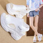 Damen Sportliche Plateau-Sandaletten mit elastischem Obermaterial und modischem Design R&B