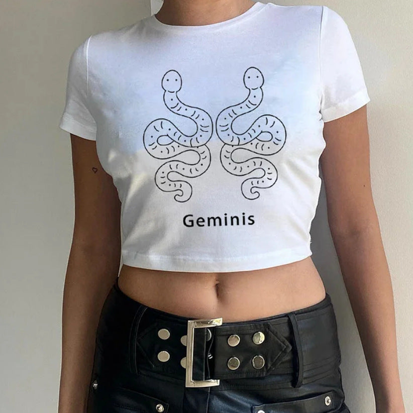 Damen T-Shirt mit kreativem Schlüsselherz-Motiv und modernem Print R&B