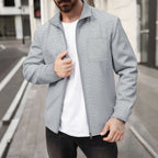 Herren modische Jacke mit strukturiertem Design R&B
