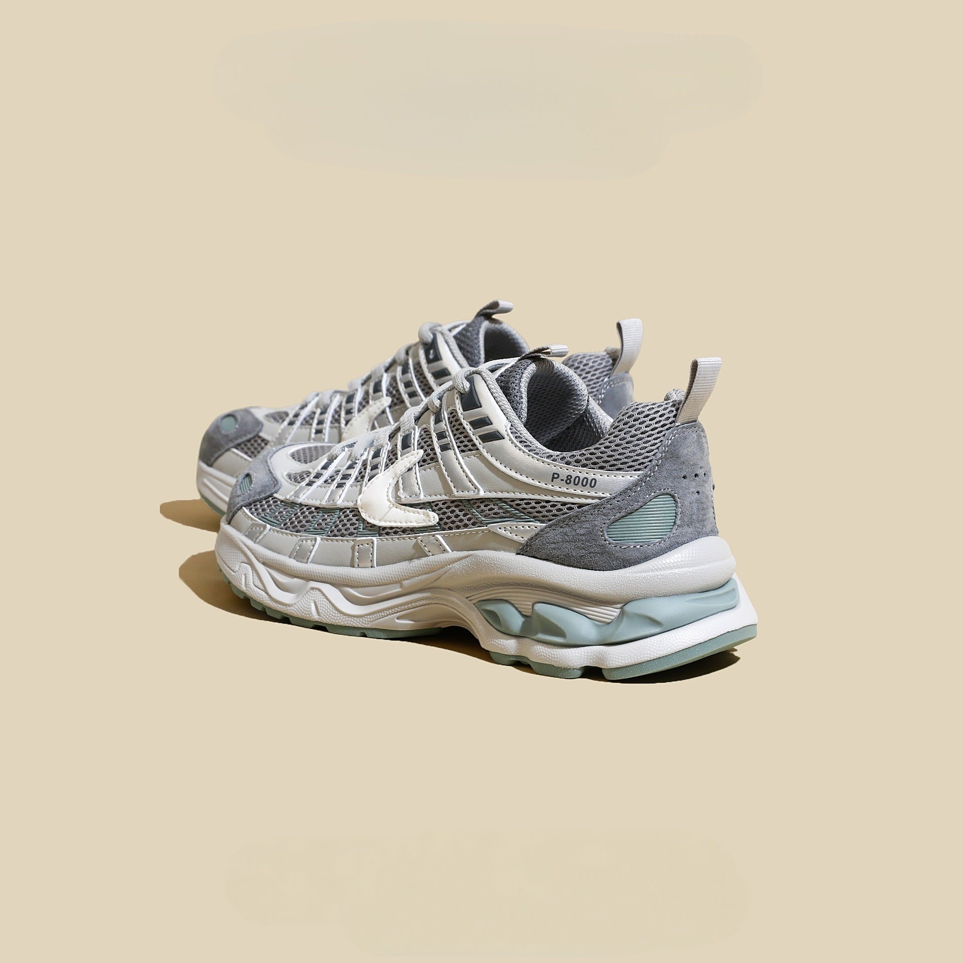 Damen Bequeme Sport-Sneaker mit atmungsaktiver Mesh-Oberfläche und dämpfender Sohle R&B
