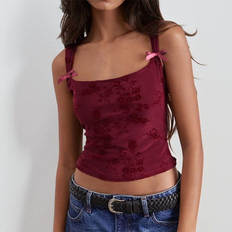 Damen Blumendesign Crop-Top