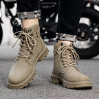 Damen Komfortable Stiefel mit seitlichem Reißverschluss und robuster Sohle